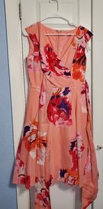 Calvin Klein peach floral dress